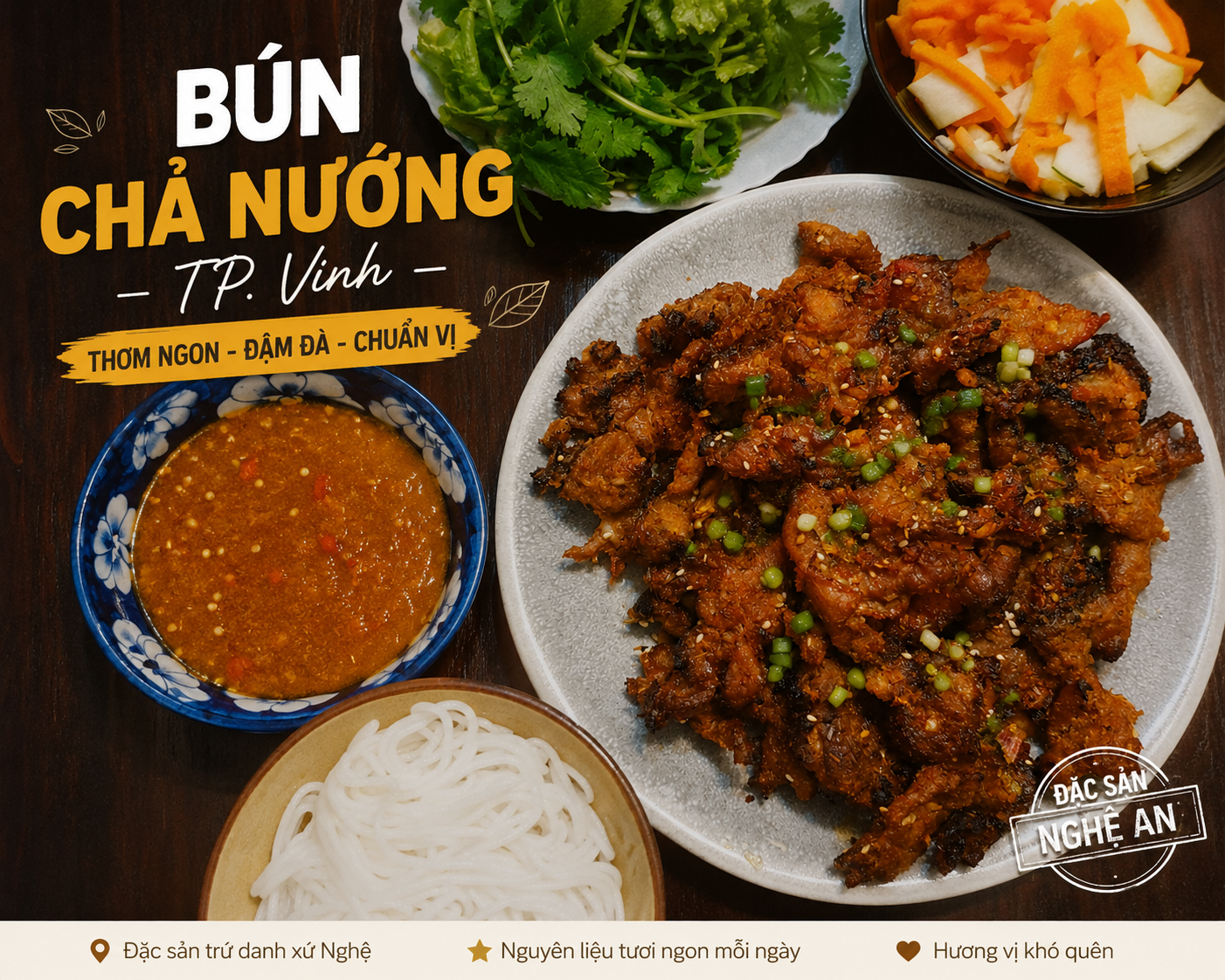 Bún Chả Nướng TP Vinh – Điểm Đặc Biệt, Cách Ăn Cùng Chẻo & Top Quán Ngon